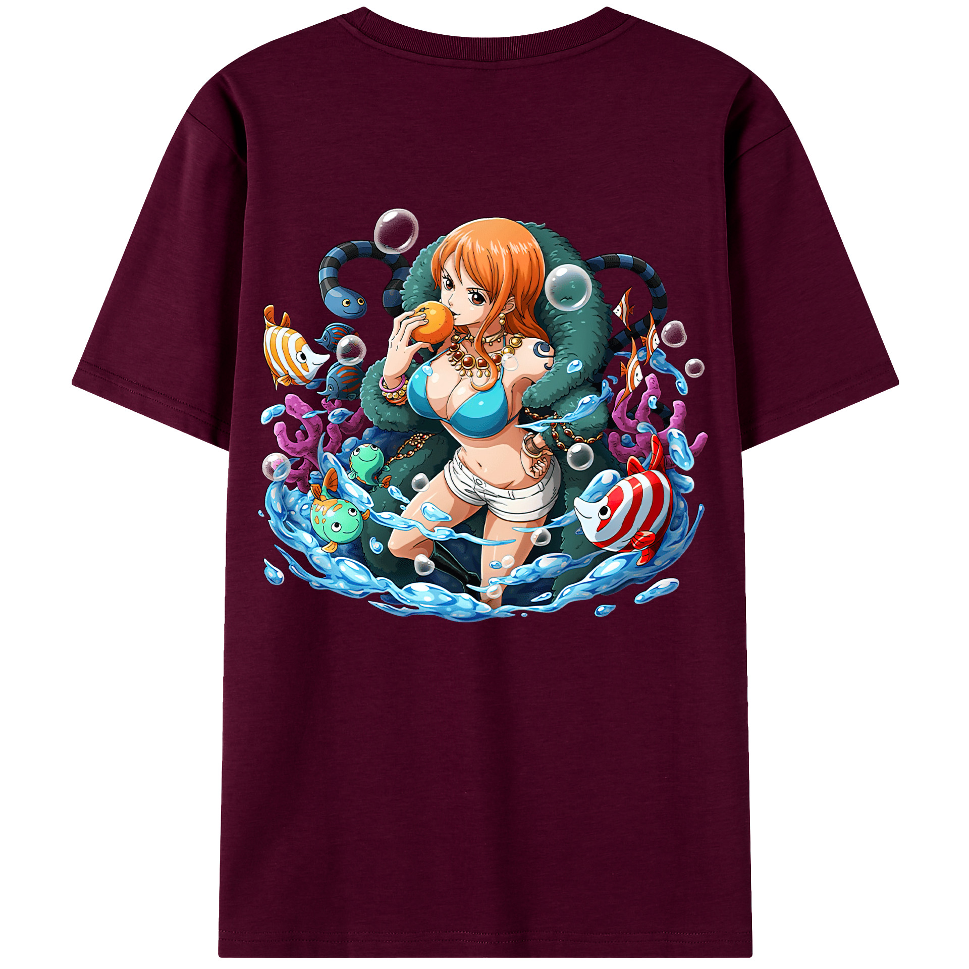 （画像用） ワンピース ナミ ONE PIECE Nami レディース半袖Tシャツ(バックプリント)